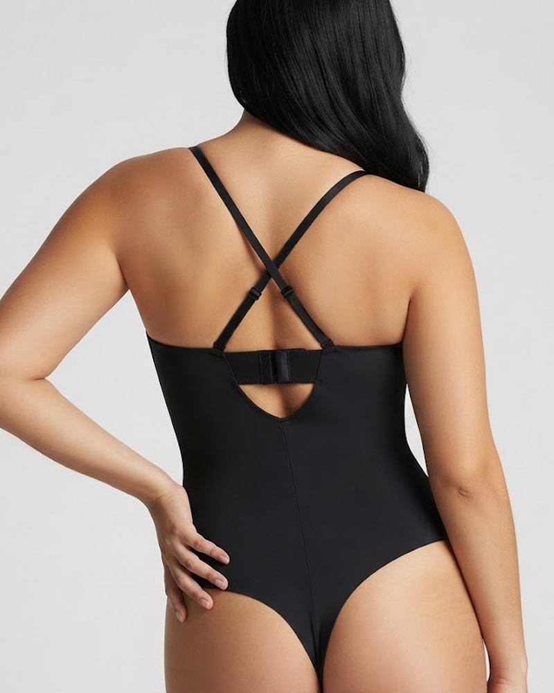 Underwire Thong Bodysuit with Built-In Bra – Tummy Control & Curve Sculpting Shapewear