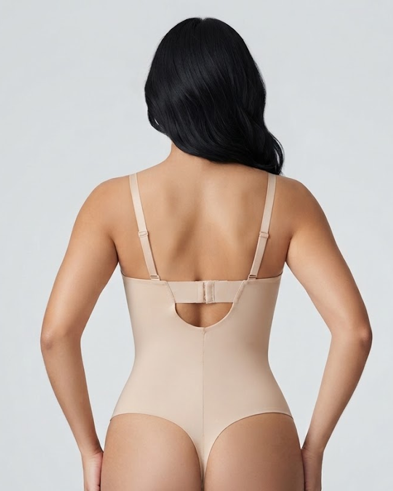 Underwire Thong Bodysuit with Built-In Bra – Tummy Control & Curve Sculpting Shapewear