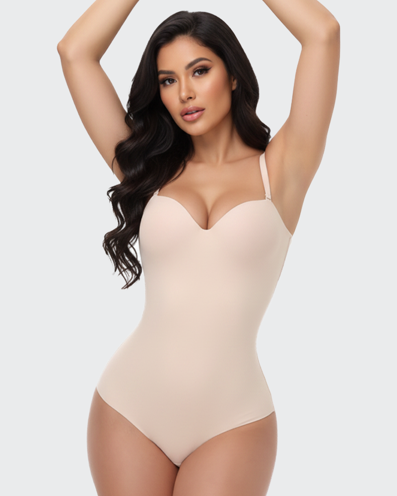 Underwire Thong Bodysuit with Built-In Bra – Tummy Control & Curve Sculpting Shapewear