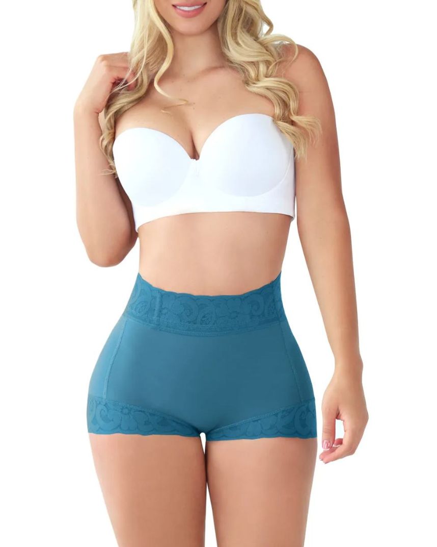 High Waist Seamless Butt Lifting Shorts-Curvy-Faja