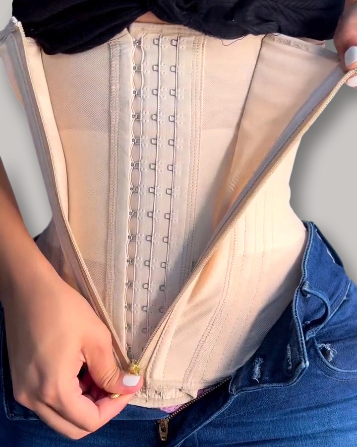 Zip & Breasted Body Shaper Tank Top-Curvy-Faja