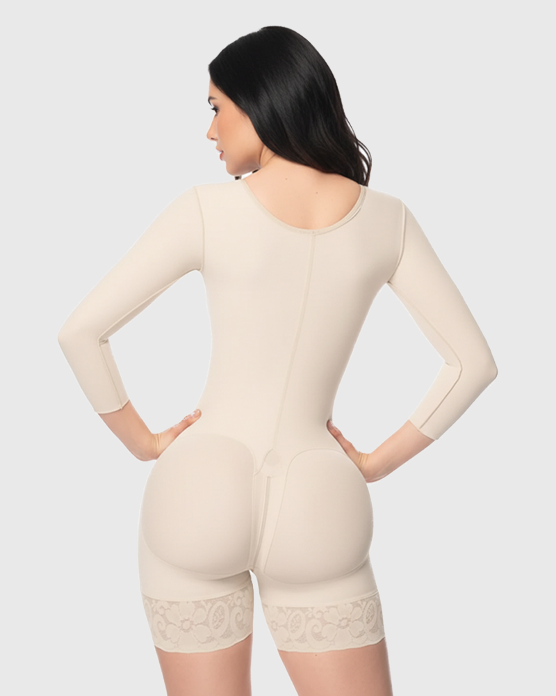 Colombian Long Sleeve Mid-Length Lace Body Shaper（Pre-Sale）