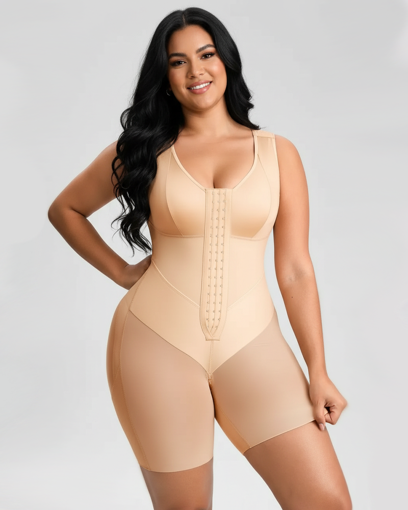 Front Hook Adjustable Straps Tummy Control Hip Lifter Shapewear Bodysuit（Pre‑Sale）