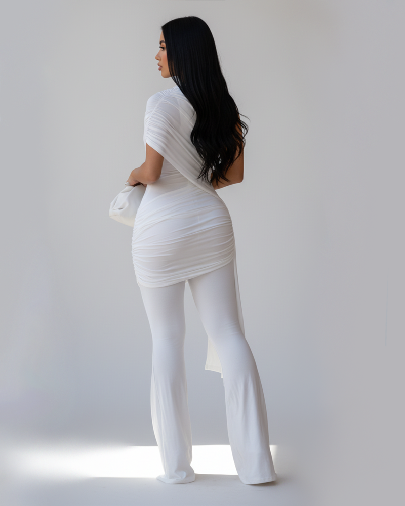 Elegant Fashion Bodycon Sash Tie Slim Fit Jumpsuit
