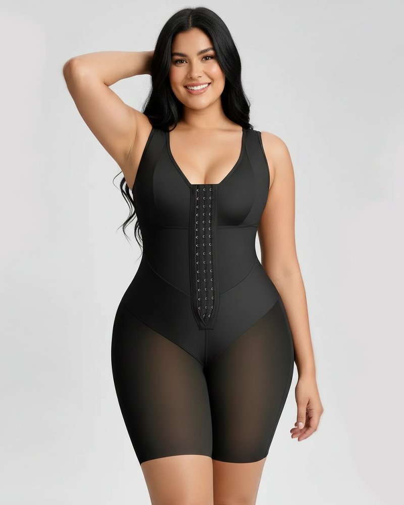 Front Hook Adjustable Straps Tummy Control Hip Lifter Shapewear Bodysuit（Pre‑Sale）
