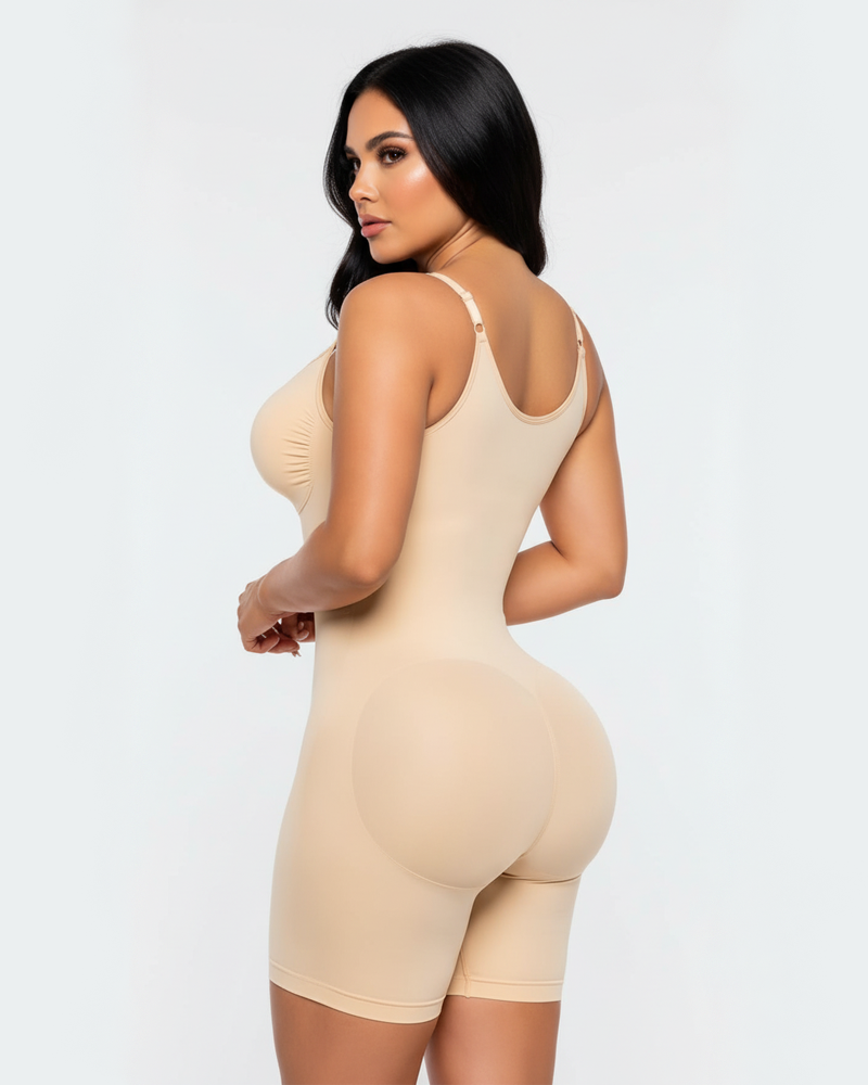 Seamless Bodysuit with Abdomen Control Panel for Tummy Shaping（Pre-Sale）
