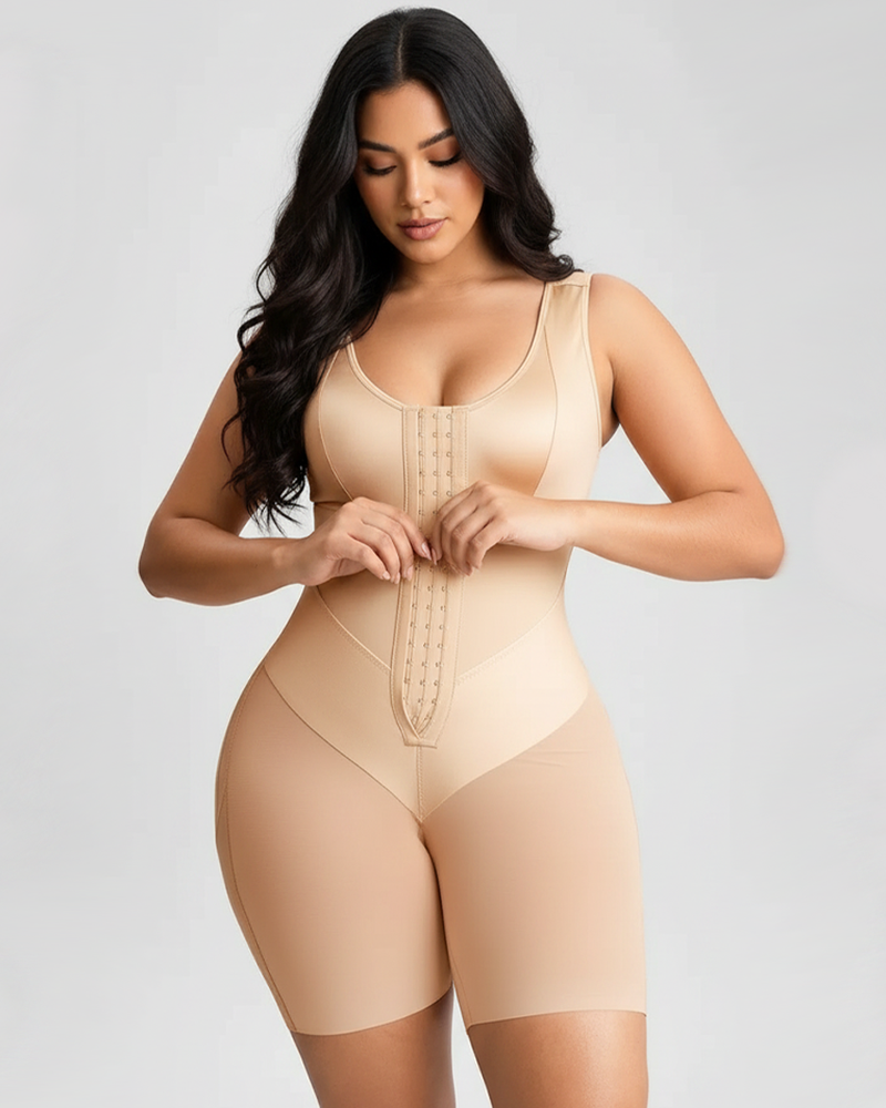 Front Hook Adjustable Straps Tummy Control Hip Lifter Shapewear Bodysuit（Pre‑Sale）