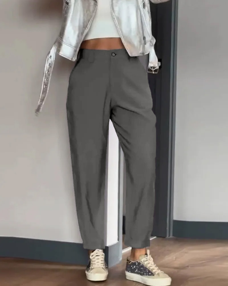 Loose Casual Carrot Pants Harem Pants-Curvy-Faja