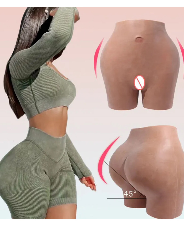 Open crotch food-grade silicone short hip pad with three-year service life