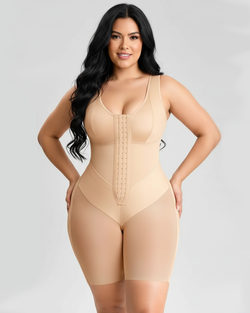 Front Hook Adjustable Straps Tummy Control Hip Lifter Shapewear Bodysuit（Pre‑Sale）