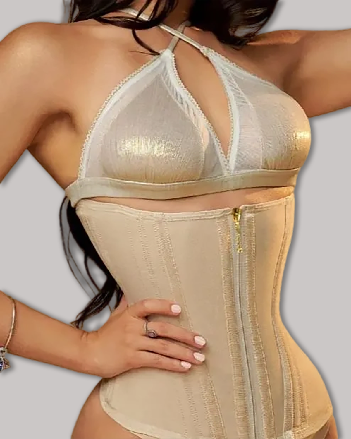 Extreme Waist Trainer Deluxe Rose-Curvy-Faja