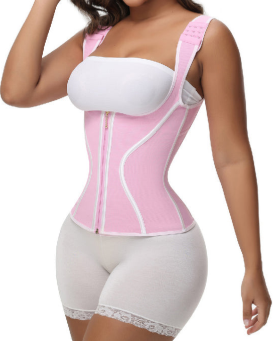 Women's Double Compression Bone Waist Trainer Tummy Control Postpartum Corset Vest