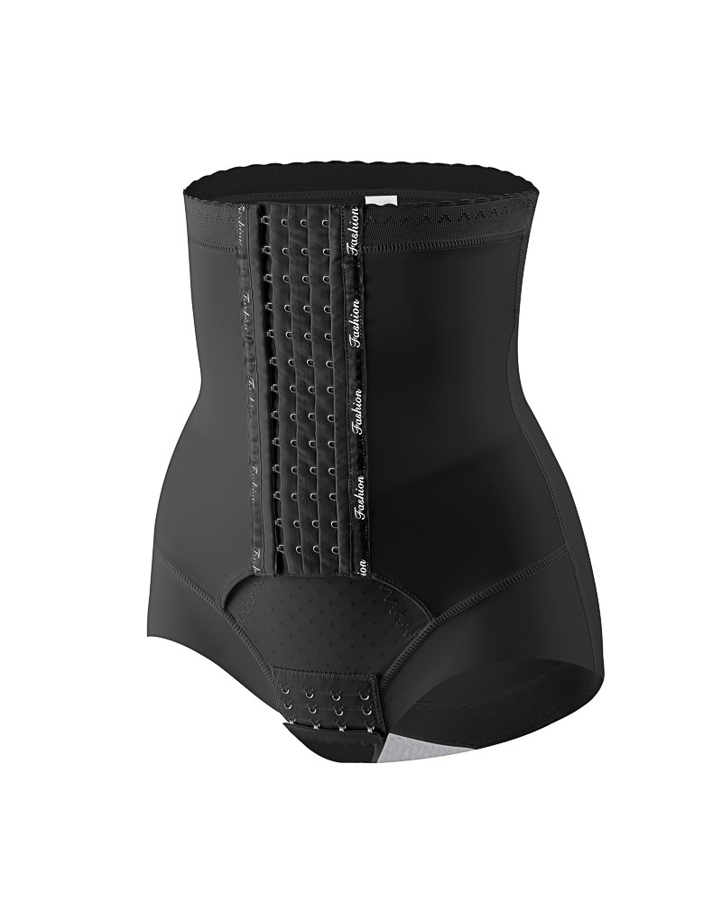 Adjustable Hook Closure Waist Trainer Butt Lifter Shorts-Curvy-Faja