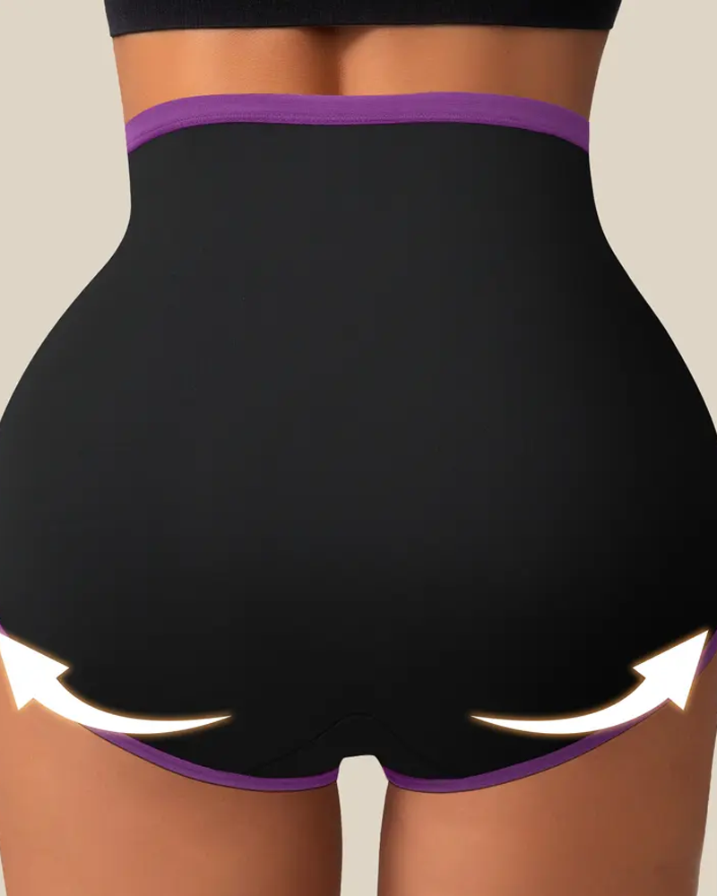 Cross High Waist Tummy Control Butt Lifting Shapewear Briefs-Curvy-Faja