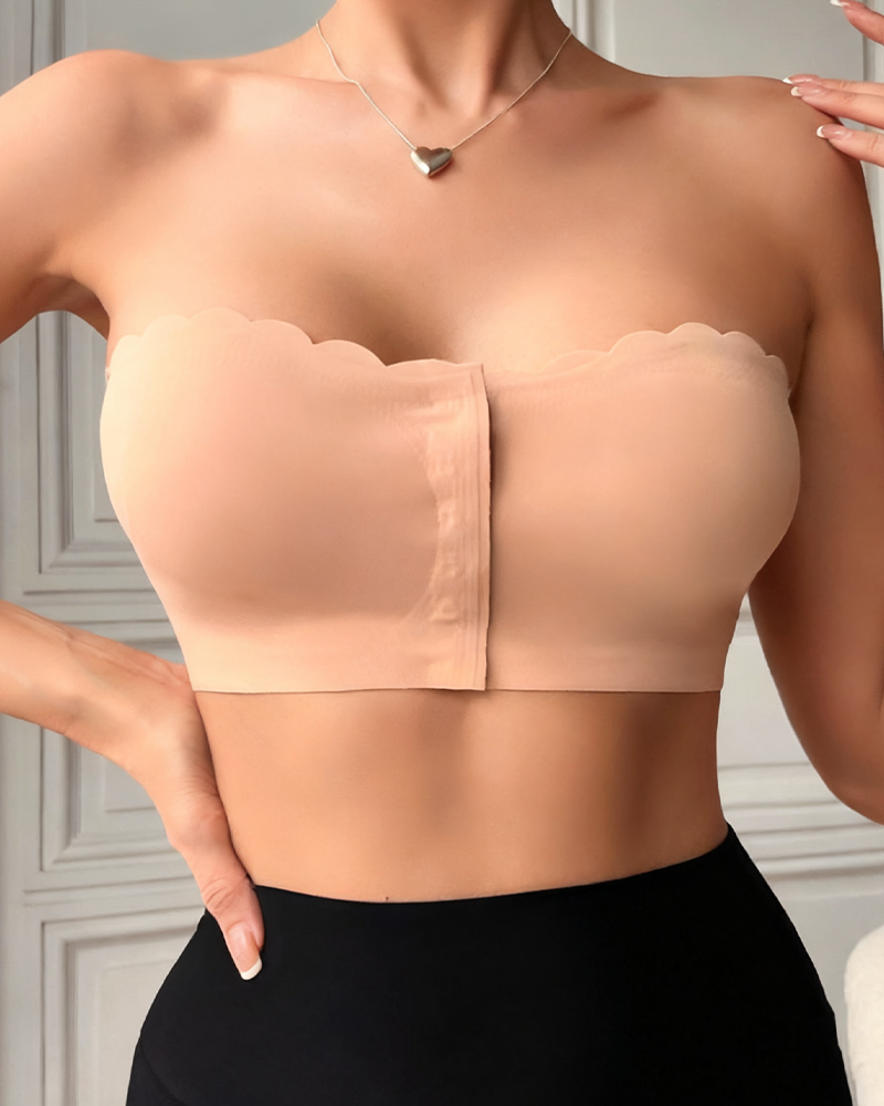Strapless Bra With Front Clasp Anti-Slip Design