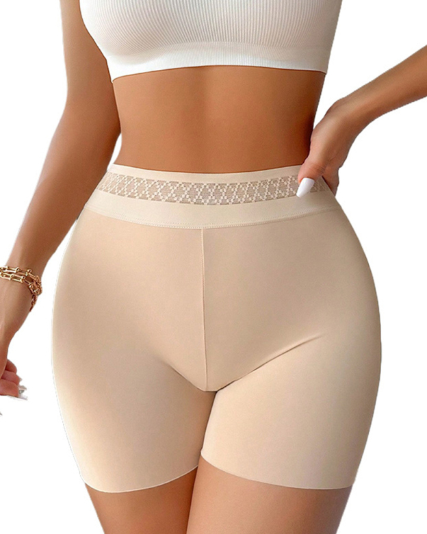 Solid Color Hip-Lifting And Tummy-Control Shorts