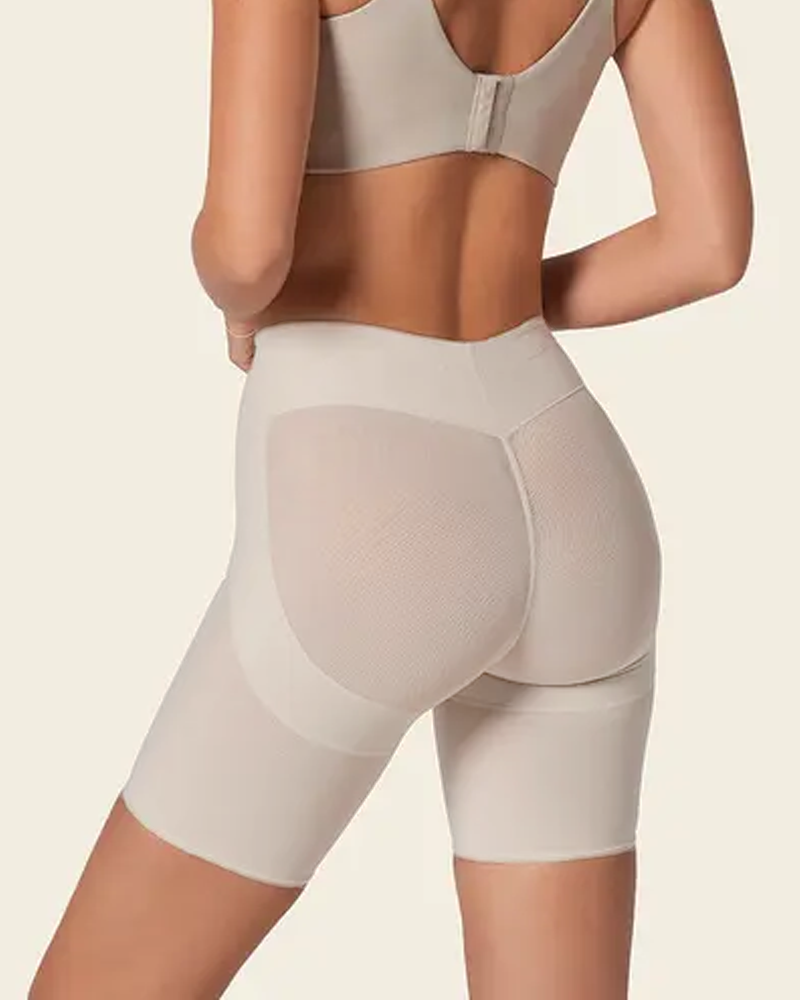 High Waist Mesh Butt Lifter Compression Shaper Shorts（Pre-Sale）