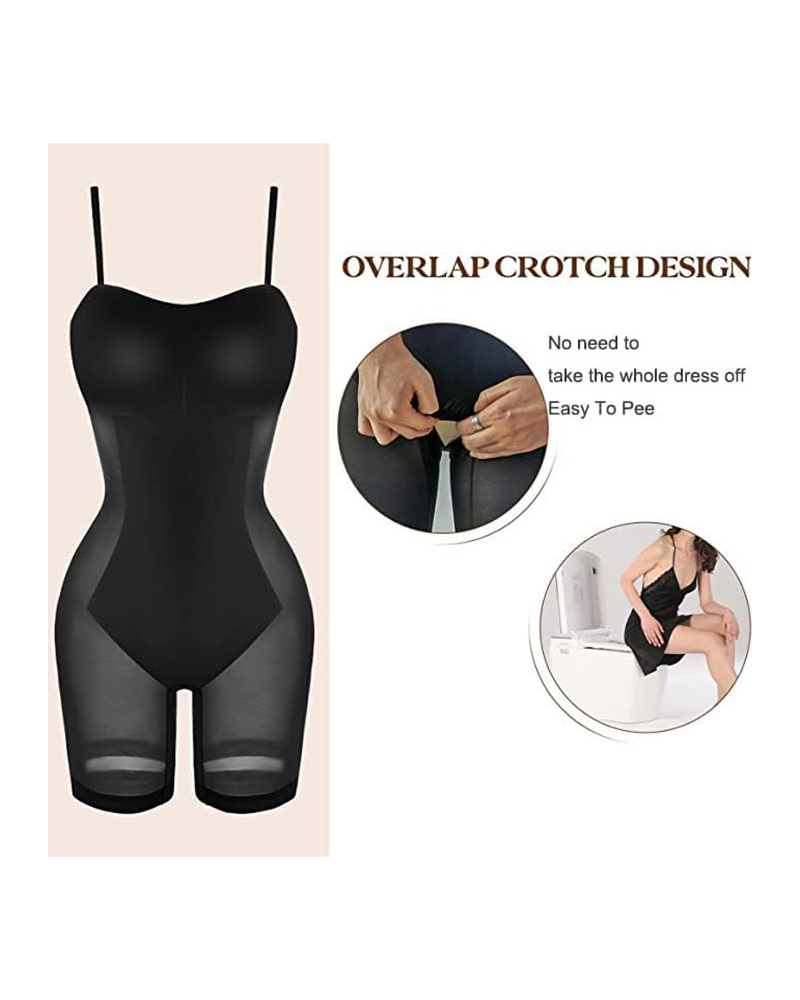 Long-Sleeved Dress In Two-In-One Waist-Cinching Hip-Lifting And Tummy-Slimming Shapewear