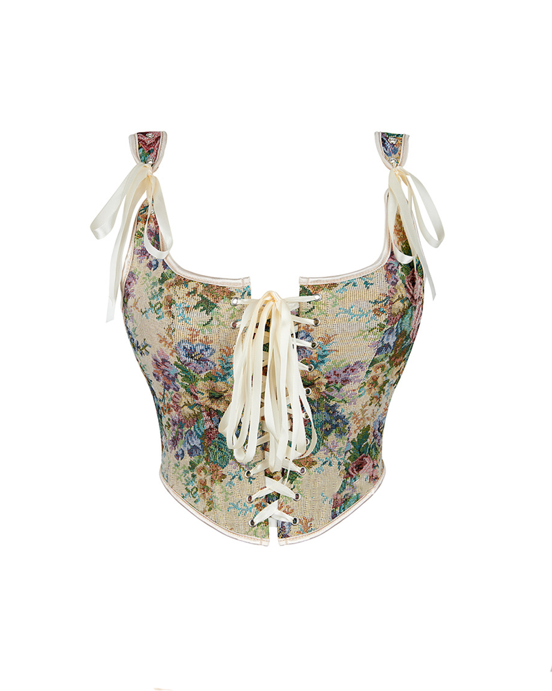 French Jacquard Court Style Corset