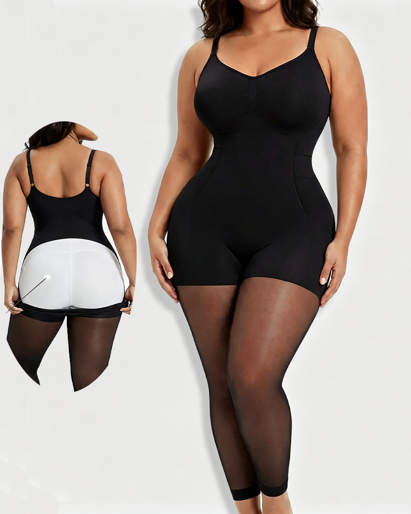 Adjustable Strap Back-Opening Full Body Shaper Bodysuit（Pre-Sale）