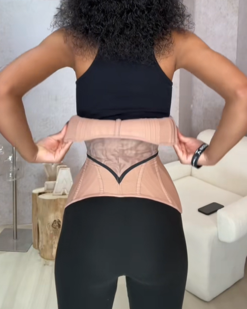 21-Steel-Ribbed Tummy Control And Shaping Waist Belt-Curvy-Faja