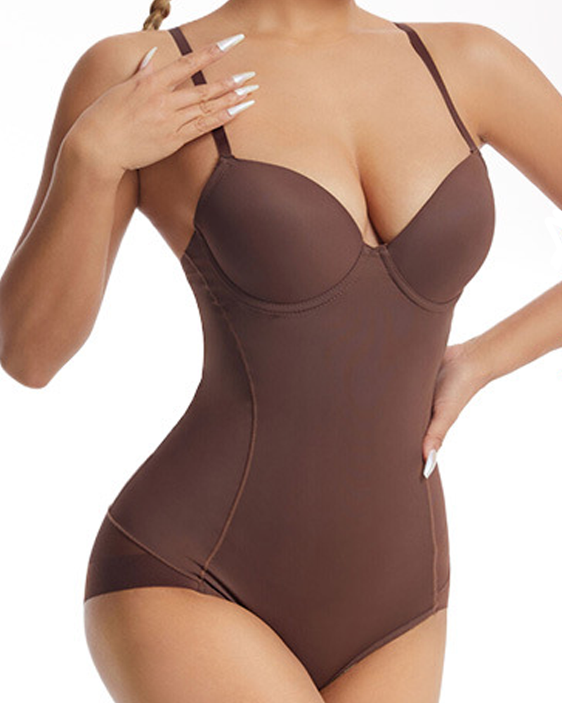 Tummy Control And Butt-Lifting Shapewear Bodysuit With Built-In Bra