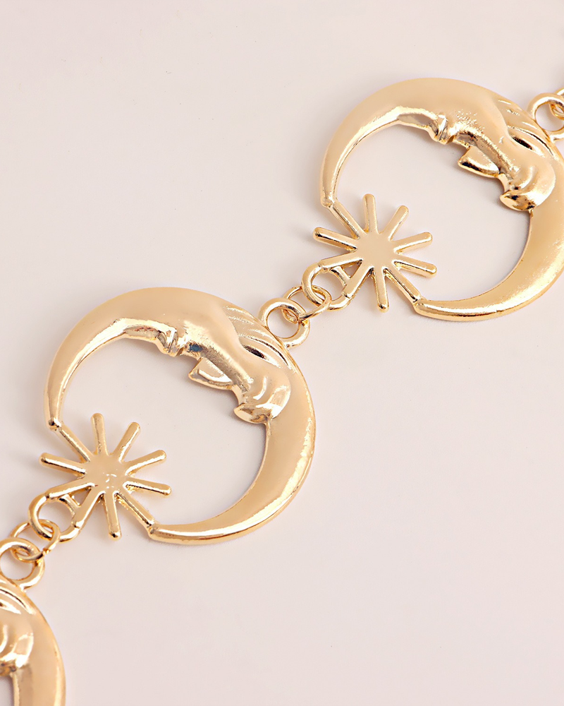 Fashionable Retro Moon Star Waist Chain
