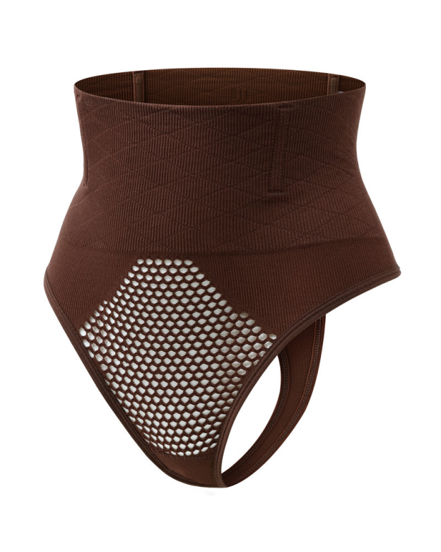 Hollow-Out High-Waisted Thong For Tummy Control Hip Lifting