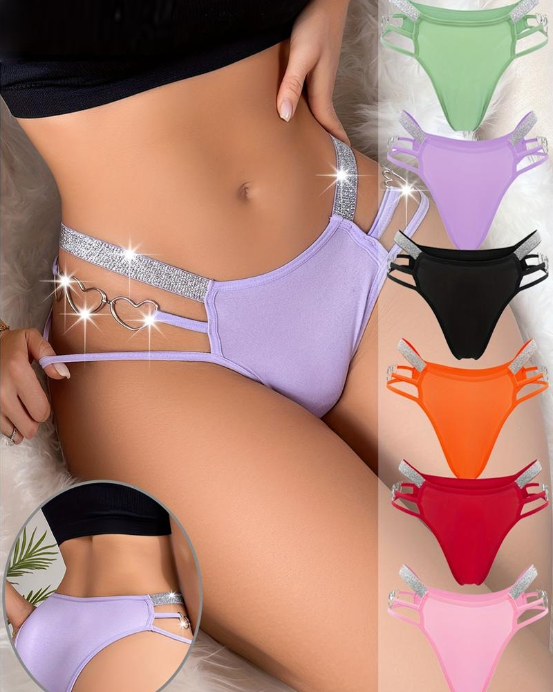 Thin Ribbon Heart-Shaped Multi-Layered Decorative Underwear