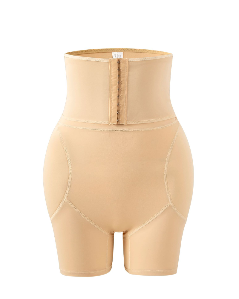 High-Waisted Waist-Cinching Tummy-Controlling Padded Hip-Enhancing Shorts