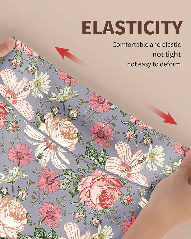 Printed High Waist Tummy Control Breathable Comfortable Underwear