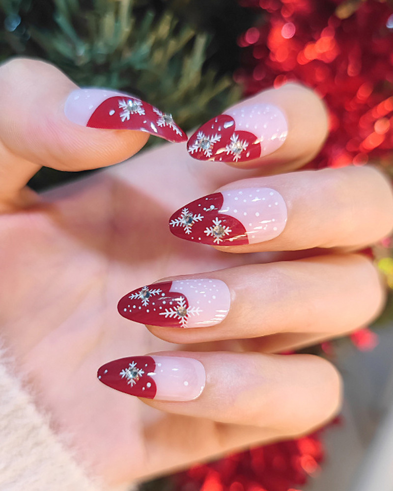Snowflake Dot Detachable Nail Art Patch-Curvy-Faja