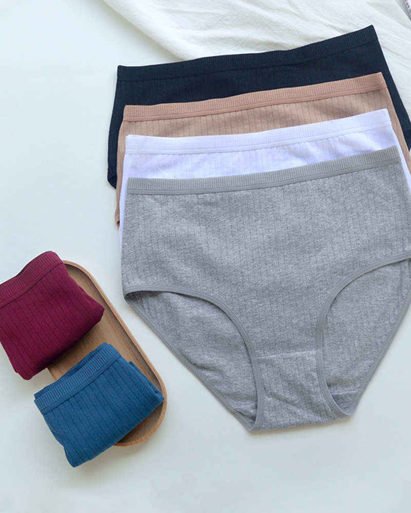 High Waist Pure Cotton Tummy Control Briefs-Curvy-Faja