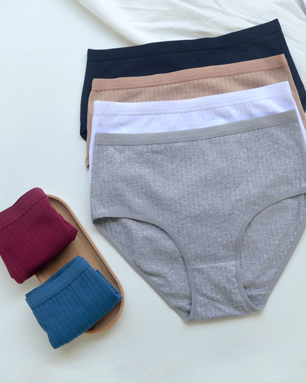 High Waist Pure Cotton Tummy Control Briefs-Curvy-Faja