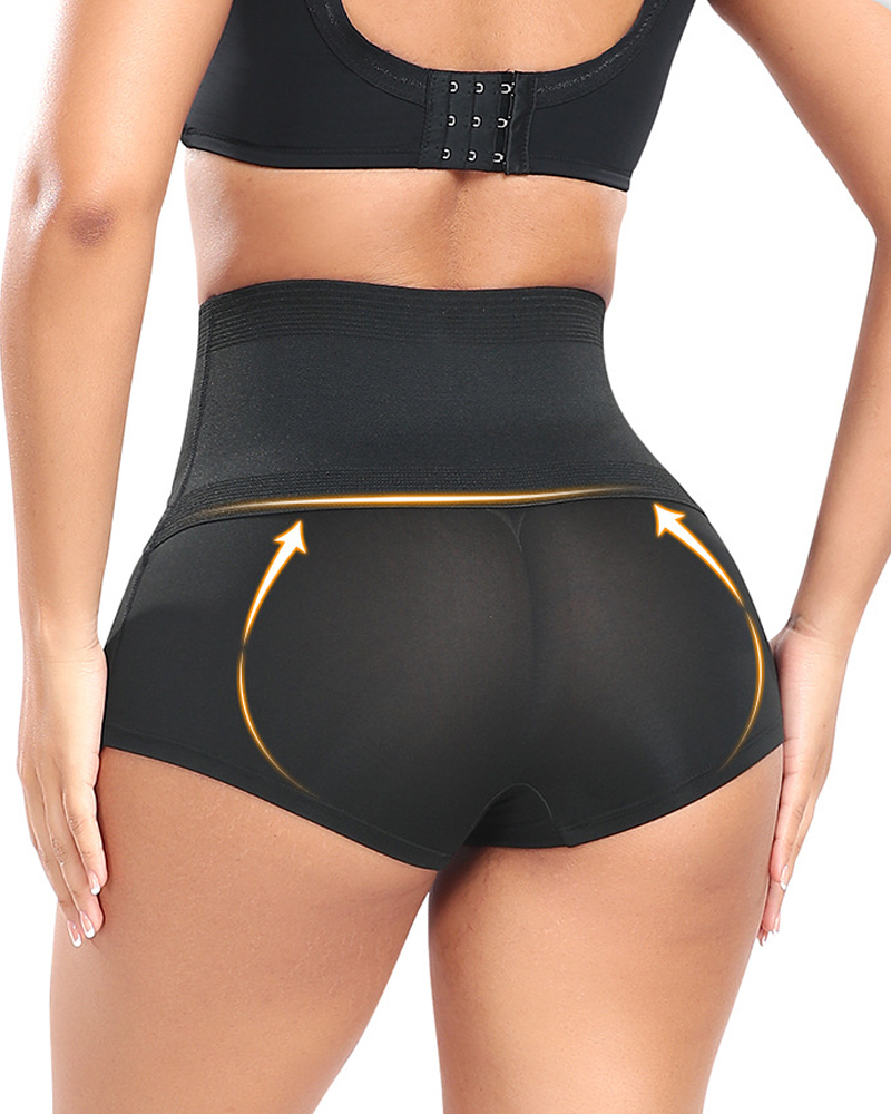 Adjustable High Waisted Shorts-Curvy-Faja