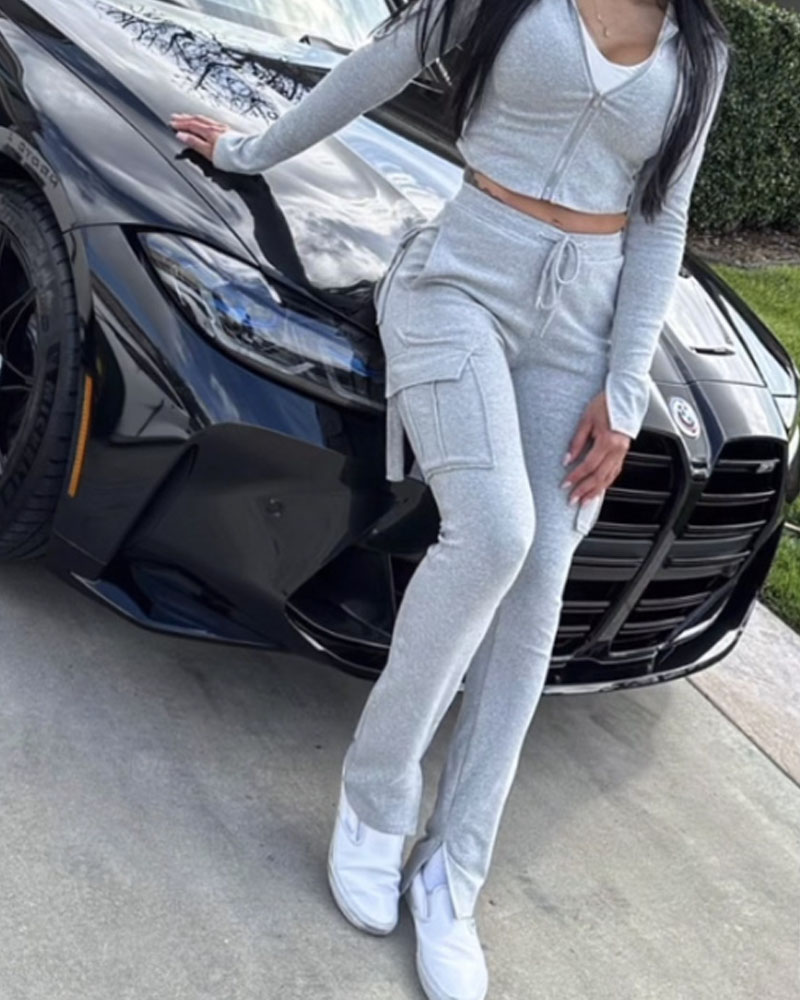 Multi-Pocket Cargo Sweatpants