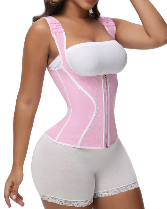 Women's Double Compression Bone Waist Trainer Tummy Control Postpartum Corset Vest