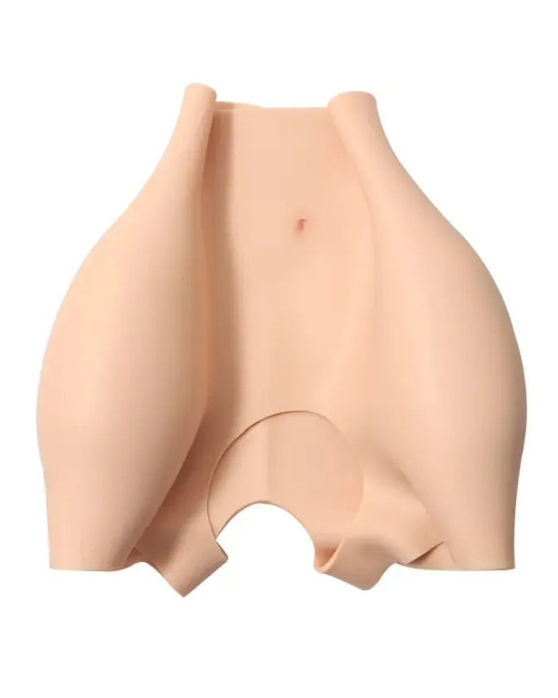 Open crotch food-grade silicone short hip pad with three-year service life