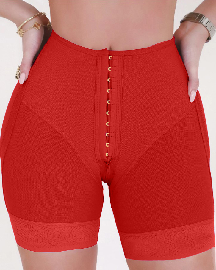 High Waist Hourglass Shaping Shorts-Curvy-Faja