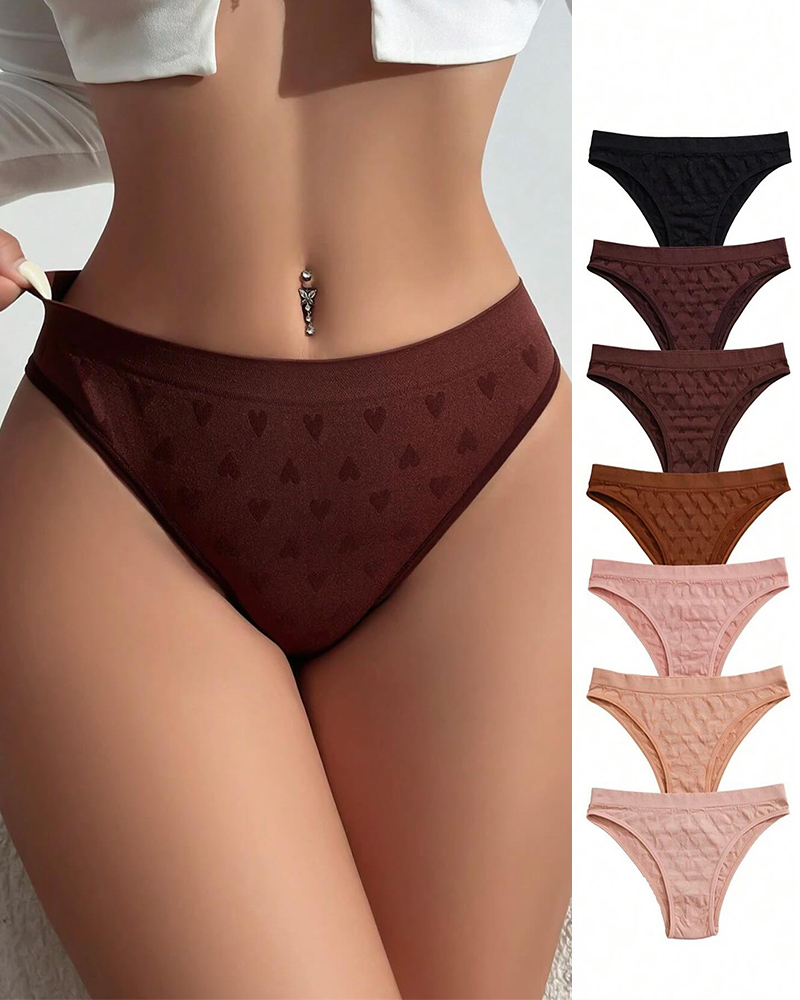 Sexy Simple Printed Cotton Crotch Briefs-Curvy-Faja