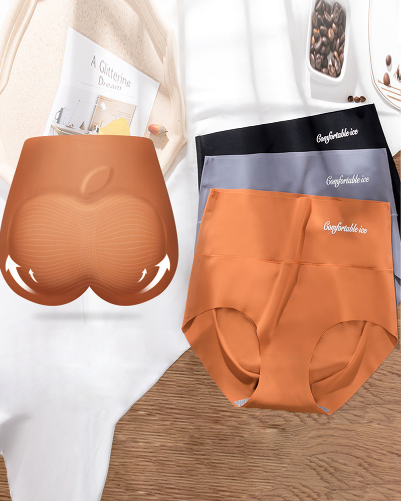 3D Apple Butt Graphene Antibacterial High Waist Tummy Control Briefs-Curvy-Faja