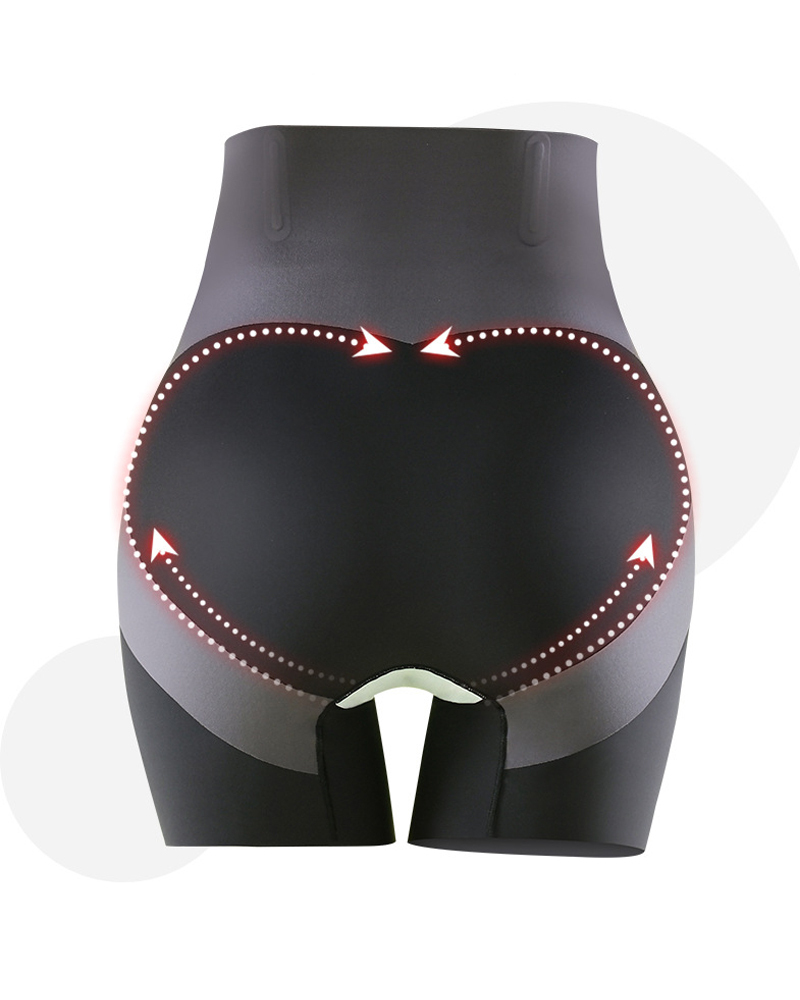 Cross Hip Lifting High Waist Tummy Control Fat Burning Shorts-Curvy-Faja