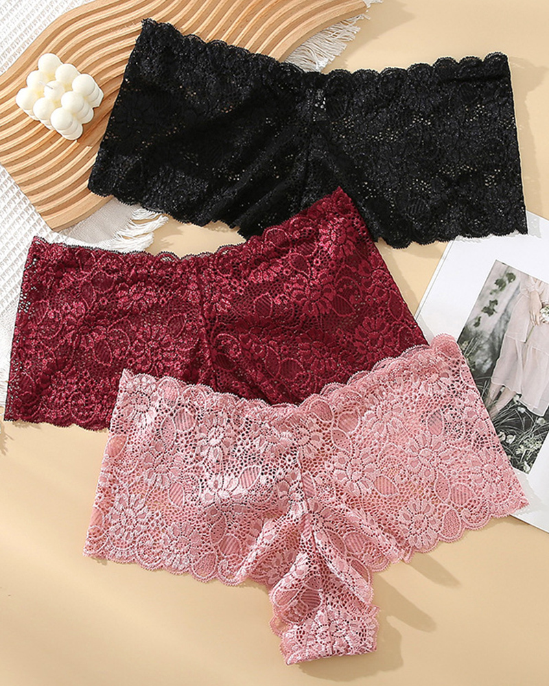 CURVY-FAJA | Lace Hip-Lifting Cotton Antibacterial Crotch Briefs