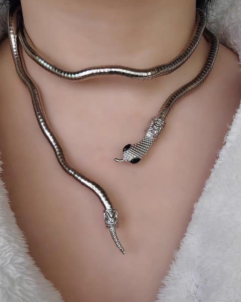 Personality Freely Wrapped Serpentine Necklace-Curvy-Faja