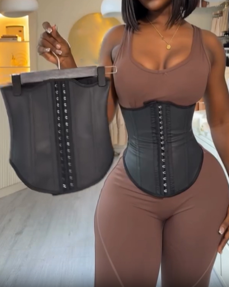 Waist Trainer Faux Leather Slimming Belt