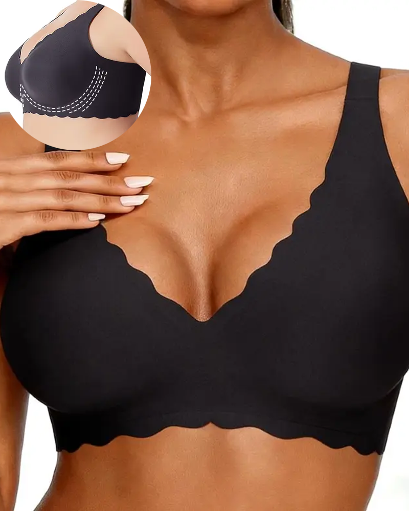 Seamless Side Boob-Minimizing Wire-Free Bra