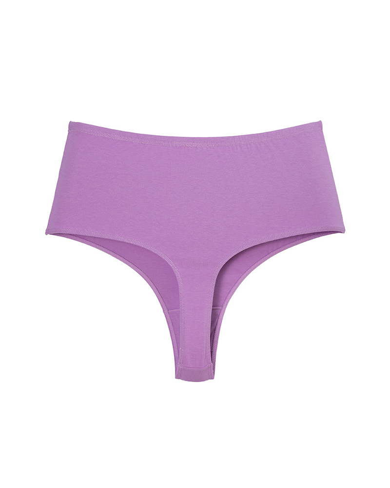 Cotton High Waist Invisible Thong-Curvy-Faja