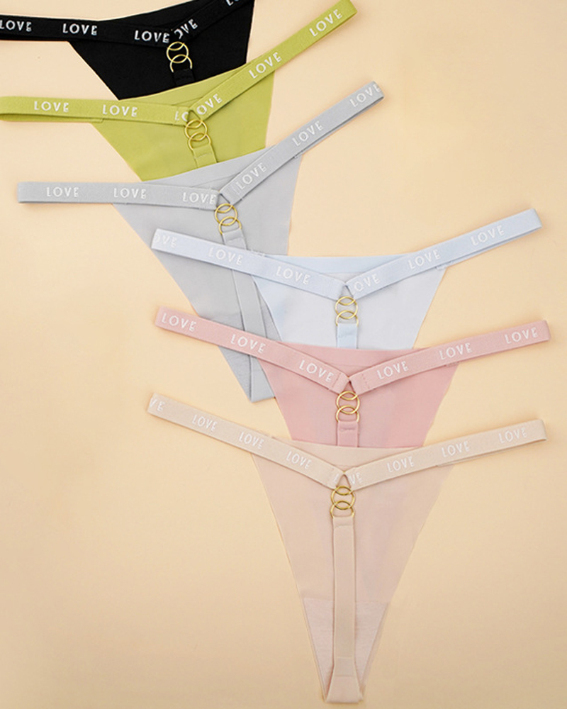 Ice Silk Seamless Cotton Antibacterial Crotch Sexy T-Back