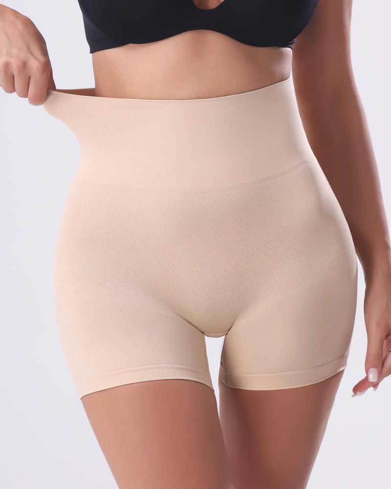 Mid-Rise Seamless Boxer Shorts-Curvy-Faja