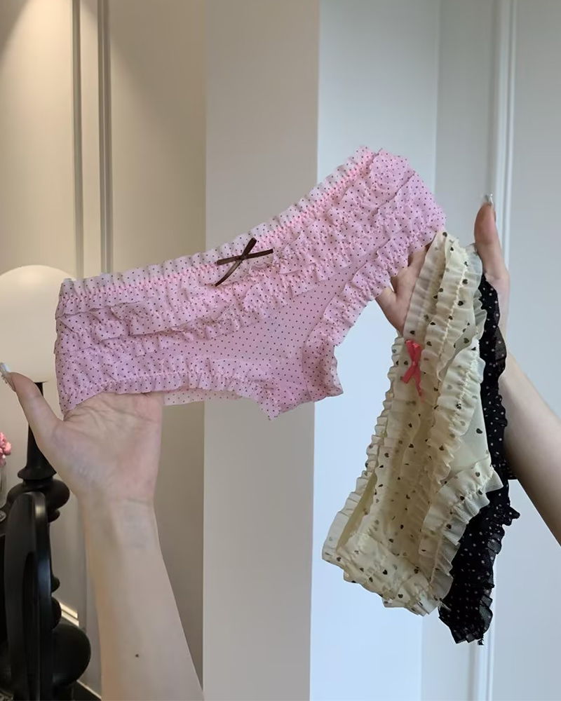 Mesh Cute Sexy Lace Panties-Curvy-Faja